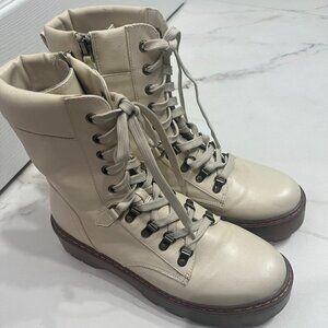White Platform Boots - Sam Edelman - Size 10